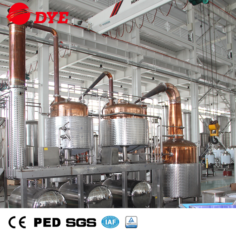 2000L Copper Pot Still Distillation Equipment for Rum Whisky Brandy