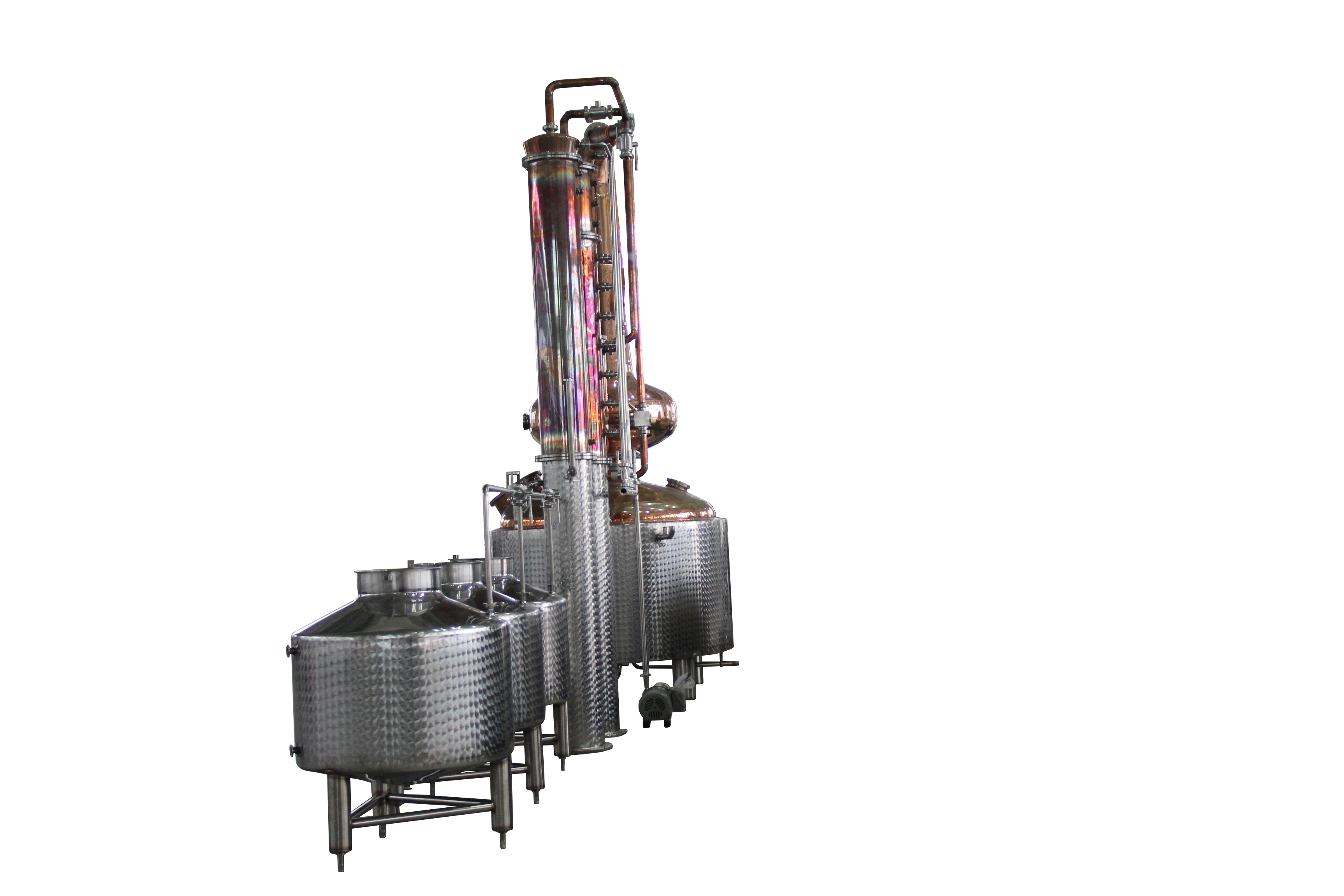 DYE 500 lt copper distiller alambic distilation alcohol electrik column